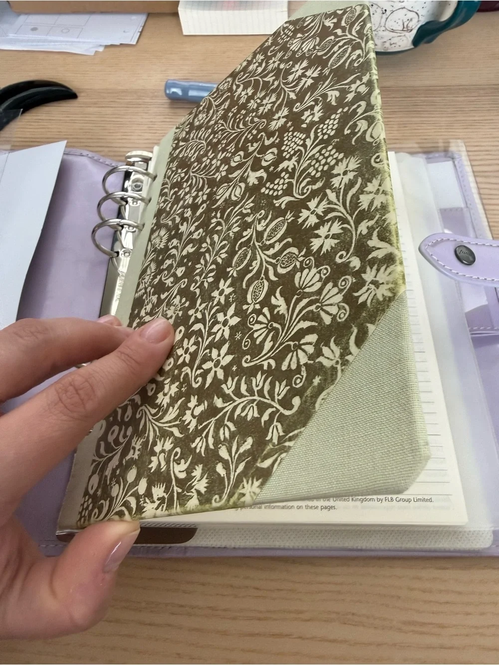 A5 Filofax Malden Rings Binder in Rare Orchid Color
